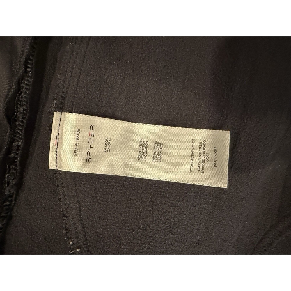 Spyder Core Sweater Full Zip Jacket Womens XL Black Cable Knit Fleece Lining - Picture 7 of 7